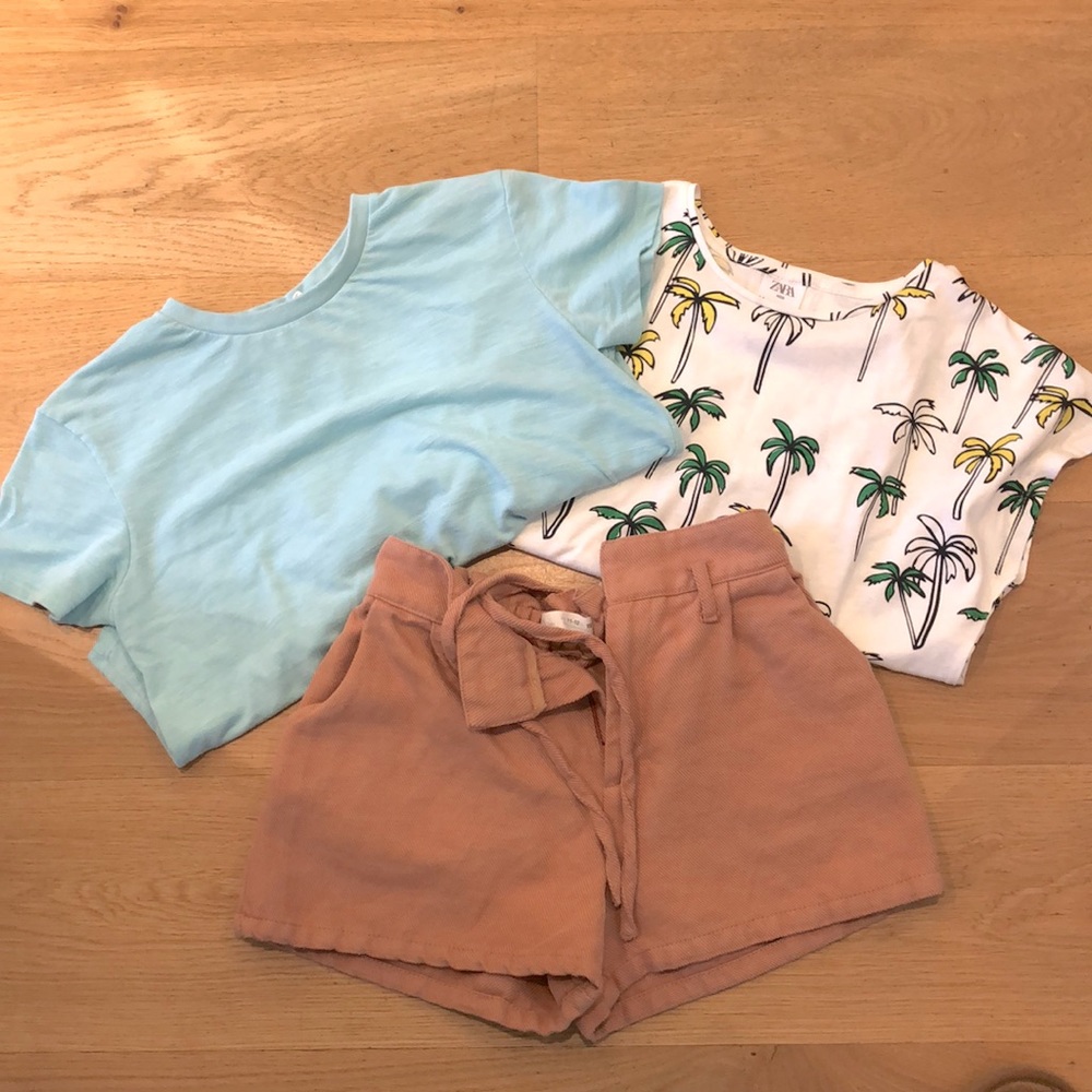 Zara bundle (tees & shorts)